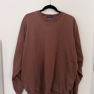 Brandy Melville Brown Crewneck Sweatshirt